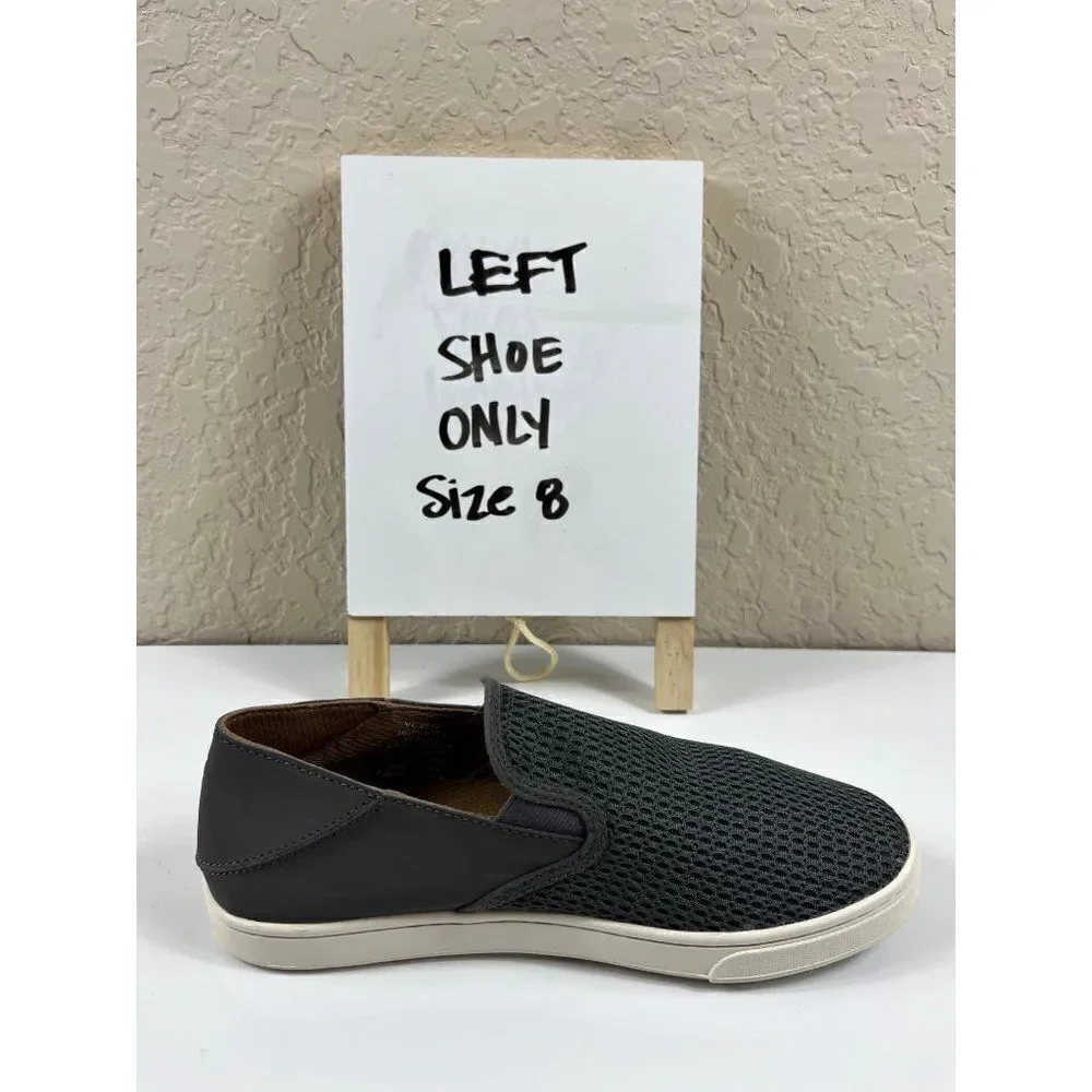 Olukai Pehuea Slip On Casual Shoe Pavement Gray AMPUTEE LEFT SHOE Womens Size 8